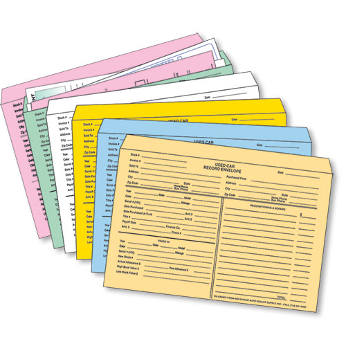 Used Car Deal Jackets Car Dealer Forms Auto Dealer Supplies