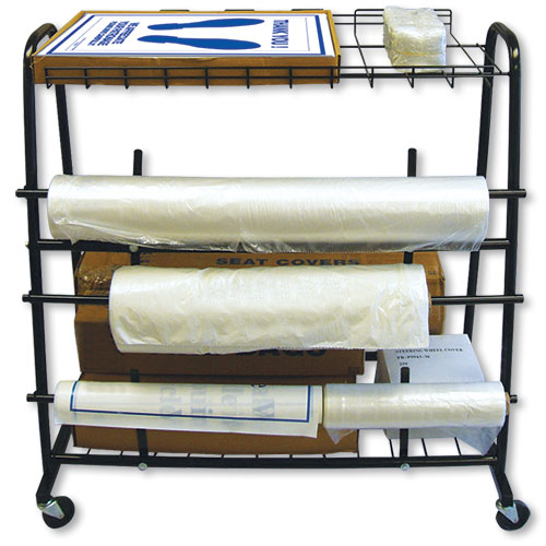 Protective Plastic Cover Dispenser Cart Auto Dealer Supplies