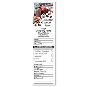 Door-Jamb Service Stickers - Car Care Puzzle II
