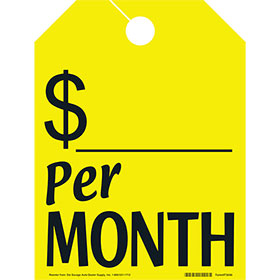 Fluorescent Mirror Tags-Per Month 8.5