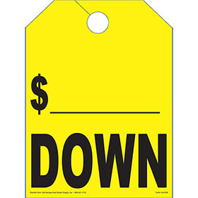 Fluorescent Mirror Tags-Down 8.5" x 11.5" (50)
