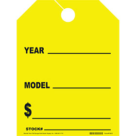 Fluorescent Mirror Tags-Year Model $ 8.5