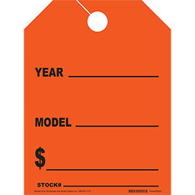 Fluorescent Mirror Tags-Year Model $ 8.5