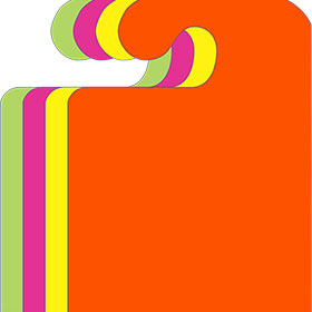 Fluorescent Wide Hook Mirror Tags - Blank (50)