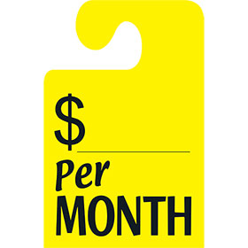 Wide Hook Mirror Tags-Per Month 8.5