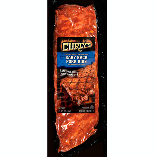 Curly's Fully Cooked Back Ribs with Sauce, Grilling & BBQ Smithfield