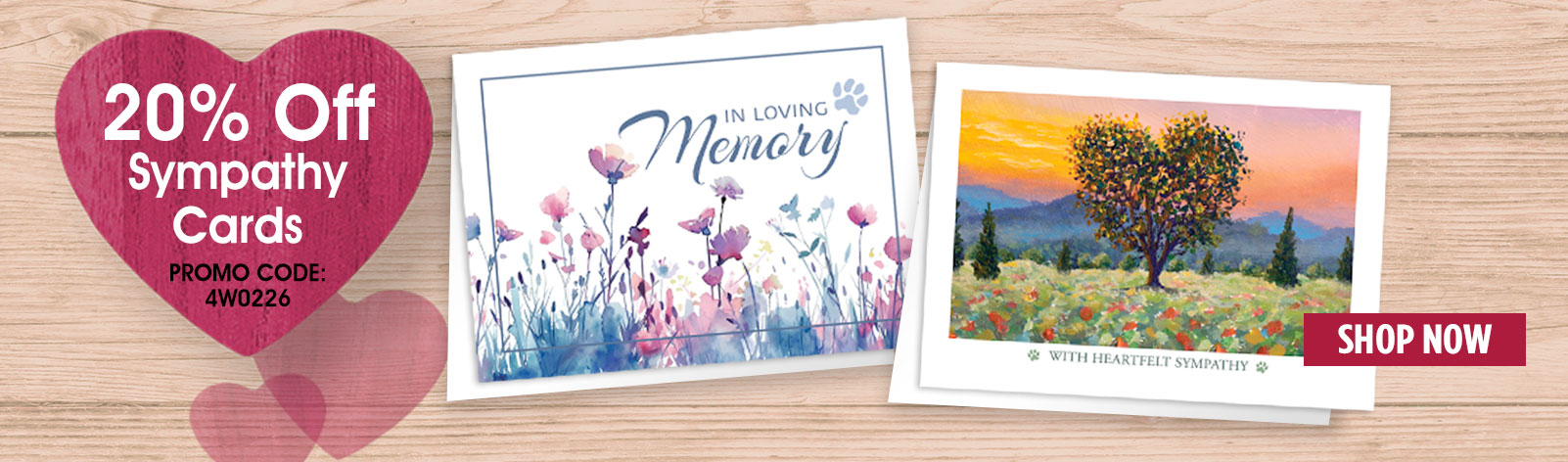 20% Off Sympathy Cards