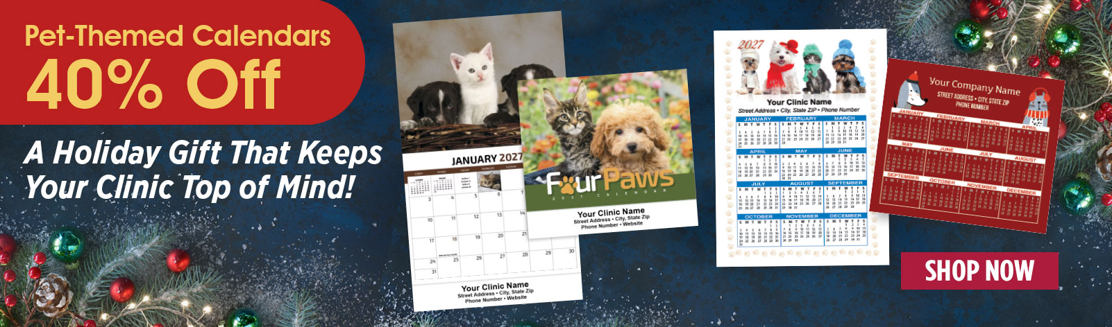 40% Off Pet Themed Calendars