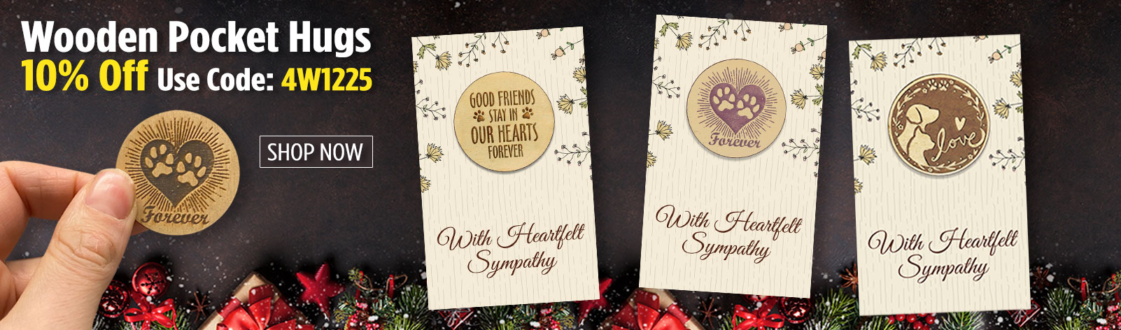 10% Off Wooden Pocket Hugs