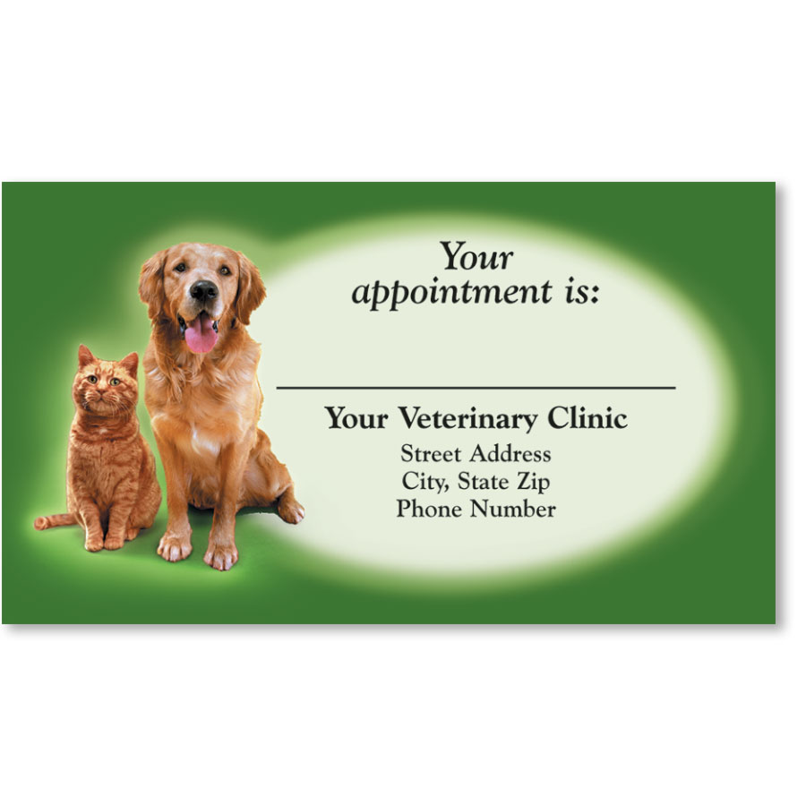 FullColor Veterinary Appointment Cards Reminder Duo