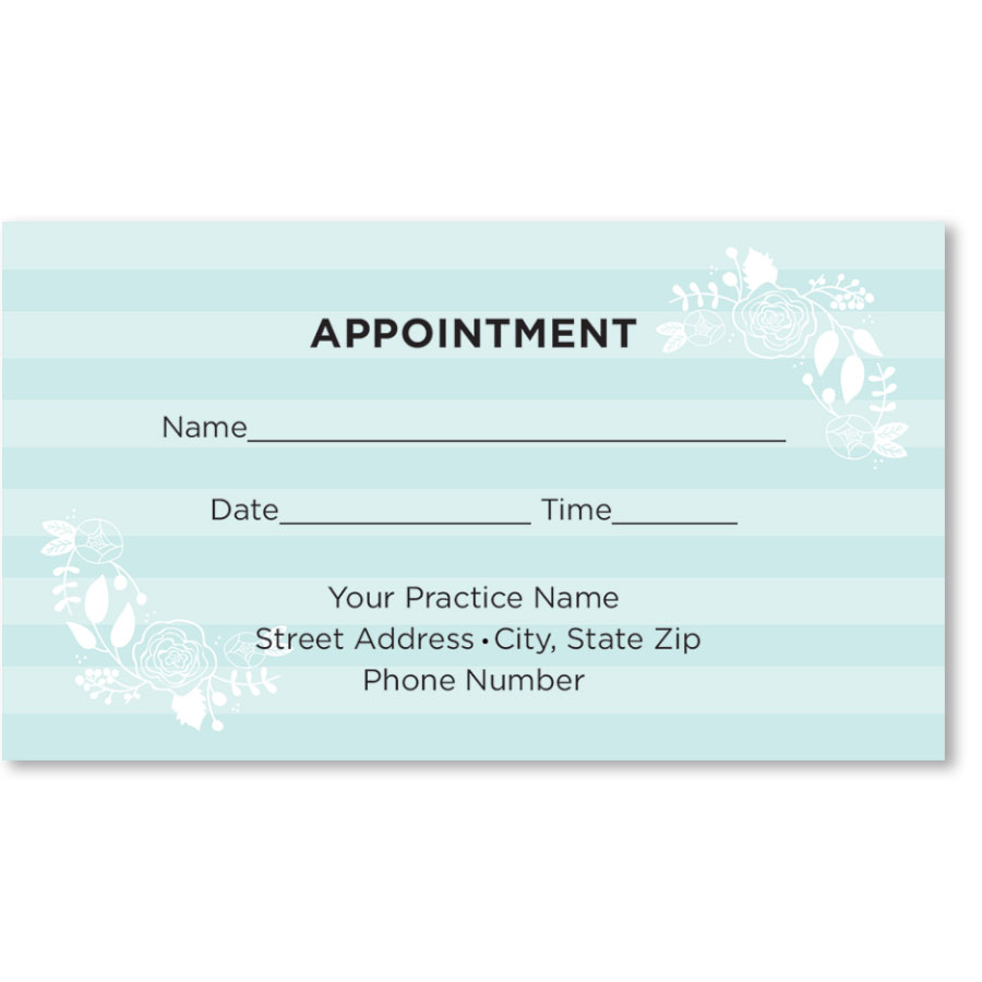 Medical Appointment Cards Soft Stripes