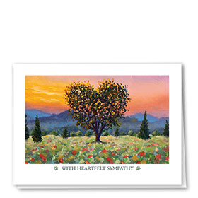 Pet Sympathy Cards - Heart Tree