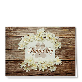 Pet Sympathy Cards - White Flowers