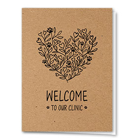 Veterinary Welcome Cards - Outline Welcome