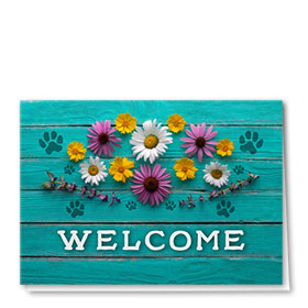 Veterinary Welcome Cards - Turquoise Welcome