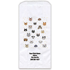 Personalized Paper Pharmacy Bags - 5" x 2 1/2" x 10" - Everyone