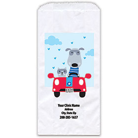 Personalized Paper Pharmacy Bags - 5" x 2 1/2" x 10" - Cruise In