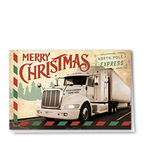 Trucking Christmas Cards - Postcard Truck