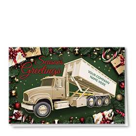 Trucking Christmas Cards - Gift Roll-Off