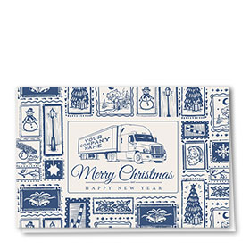 Trucking Christmas Cards - Holiday Drawings