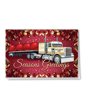 Trucking Christmas Cards - Scarlett Flatbed