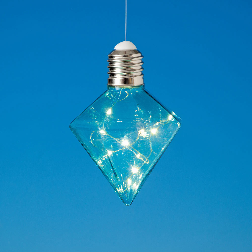Blue Hanging Diamond Lights Spilsbury