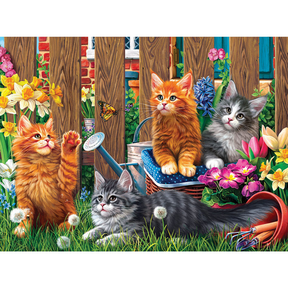 Kittens in the Garden 300 Large Piece Jigsaw Puzzle Spilsbury