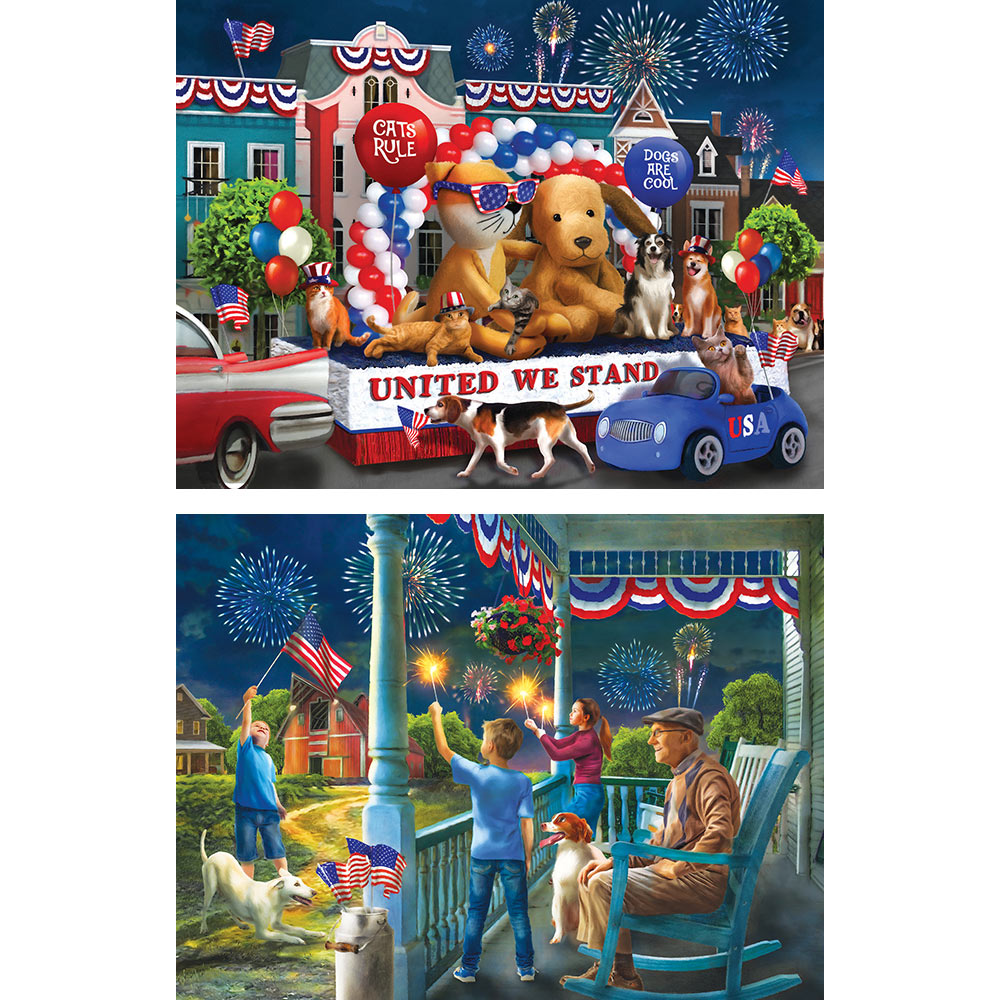 Set of 2 Tom Wood 300 Large Piece Jigsaw Puzzles Spilsbury