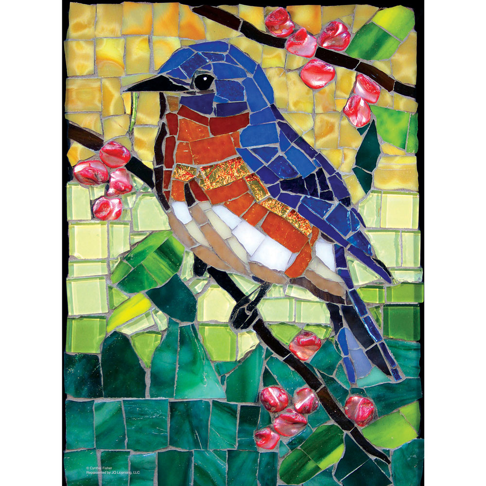 Stained Glass Bluebird 1000 Piece Jigsaw Puzzle Spilsbury