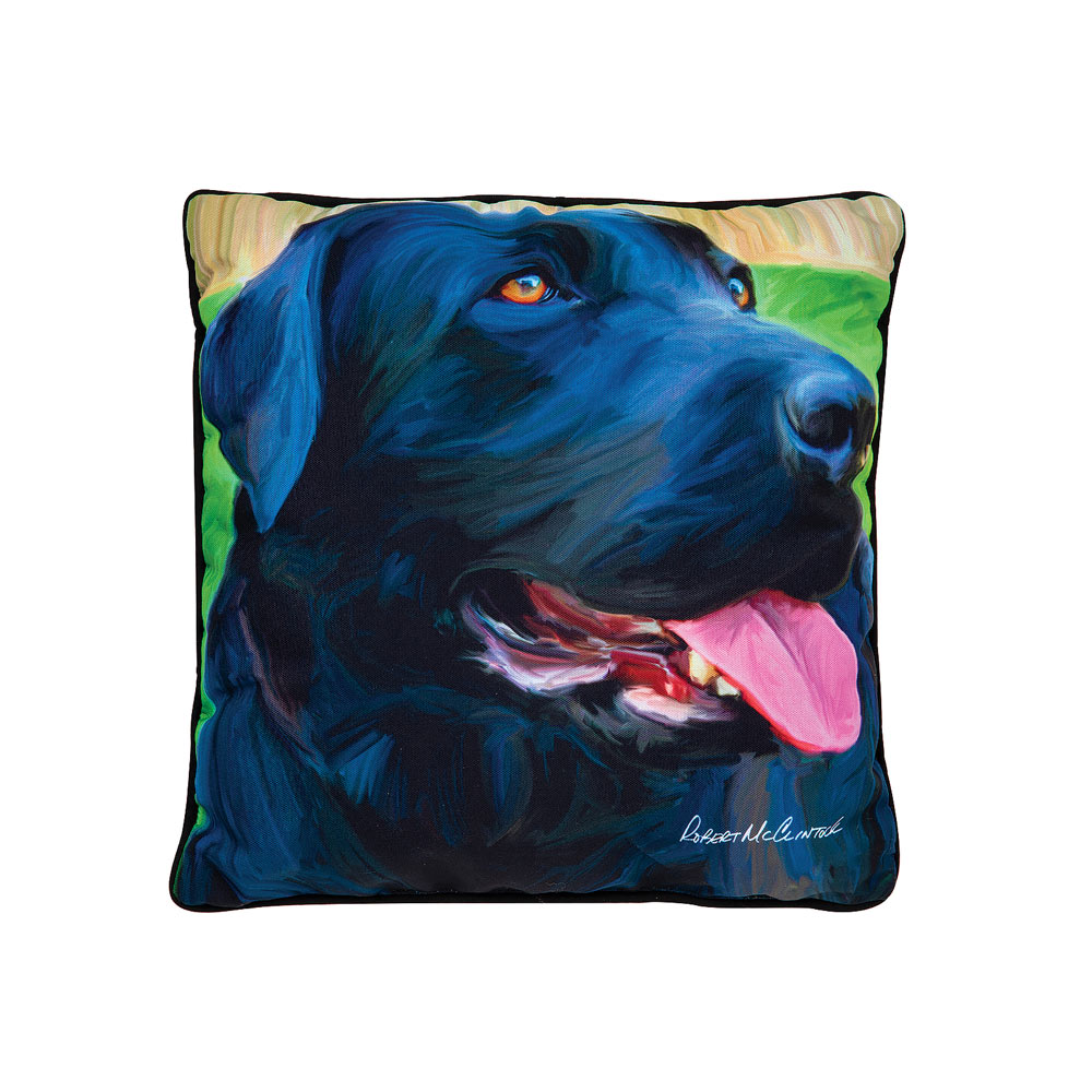 Large Dog Pillow Black Lab Spilsbury