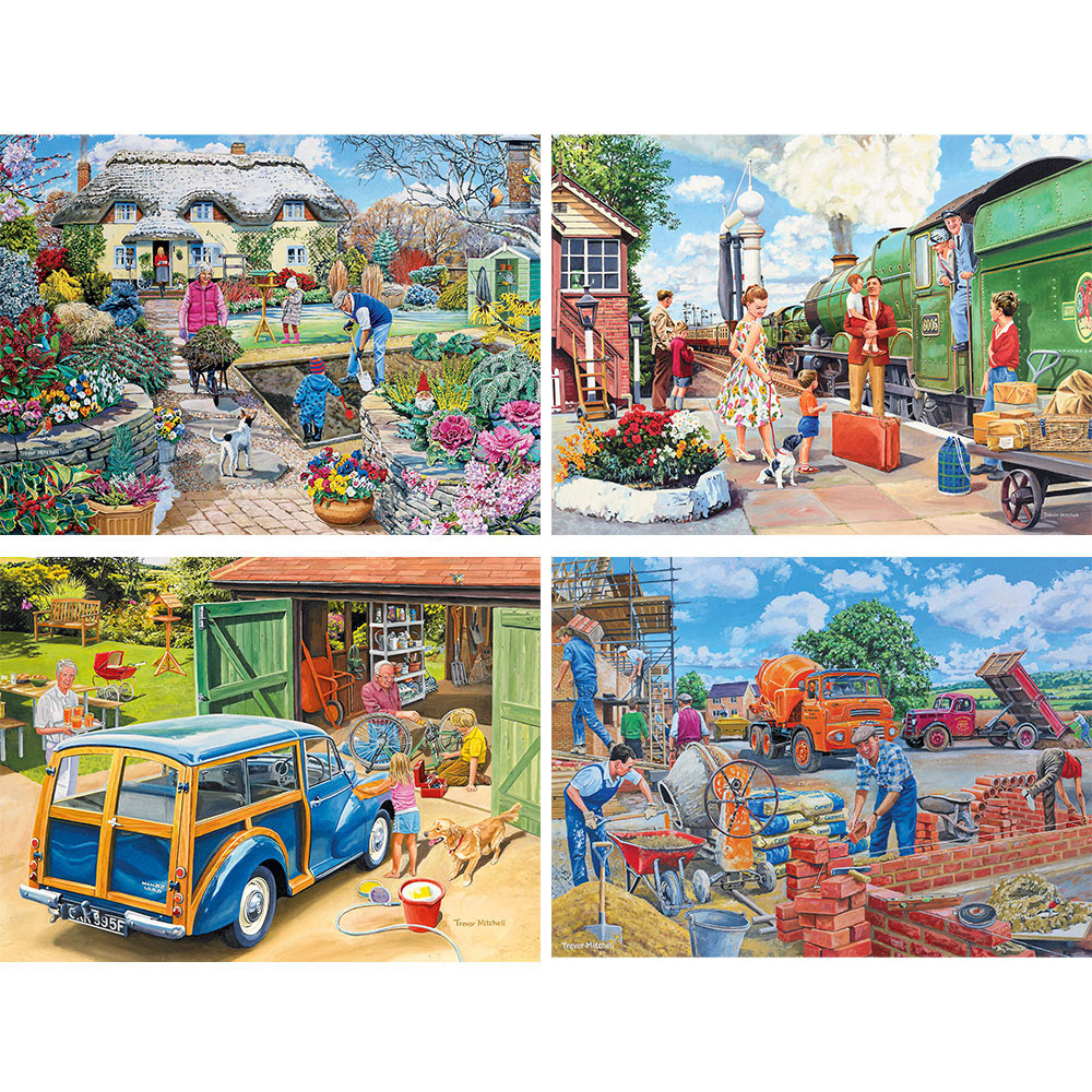 Set of 4 Trevor Mitchell 1000 Piece Jigsaw Puzzles Spilsbury