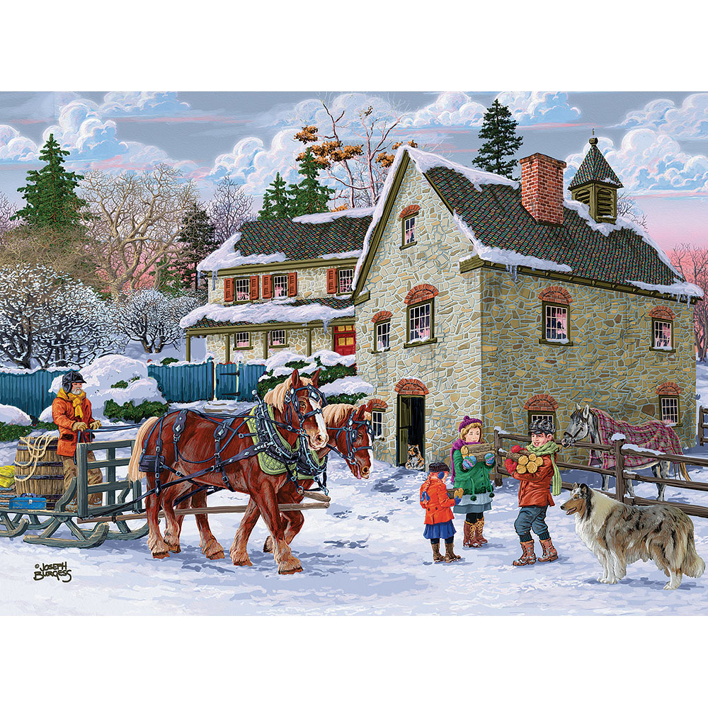 Winter Chores 300 Large Piece Jigsaw Puzzle Spilsbury