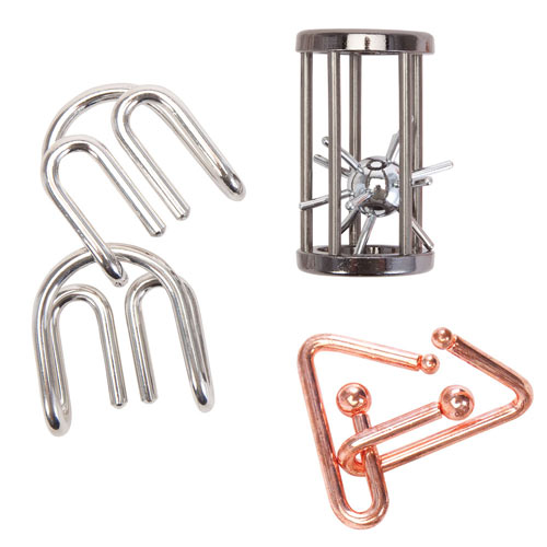 Set of Three Metal Puzzles Spilsbury