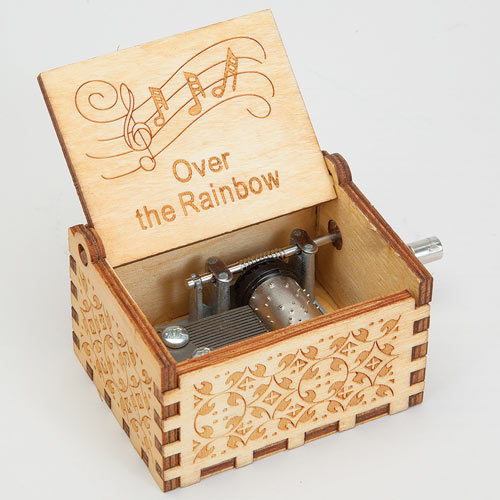 Wooden Music Box Over The Rainbow Spilsbury