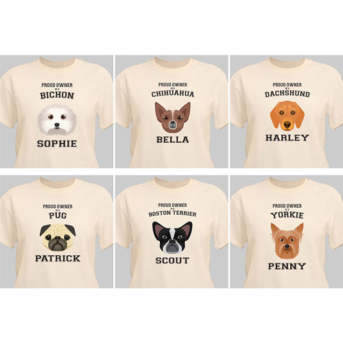 Personalized Dog Breed TShirt Spilsbury