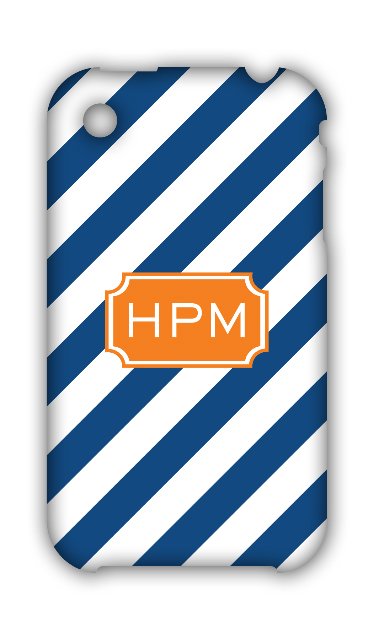 iPhone Case Personalized - Navy Stripe