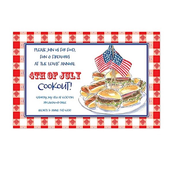 Patriotic Cookout Invitation