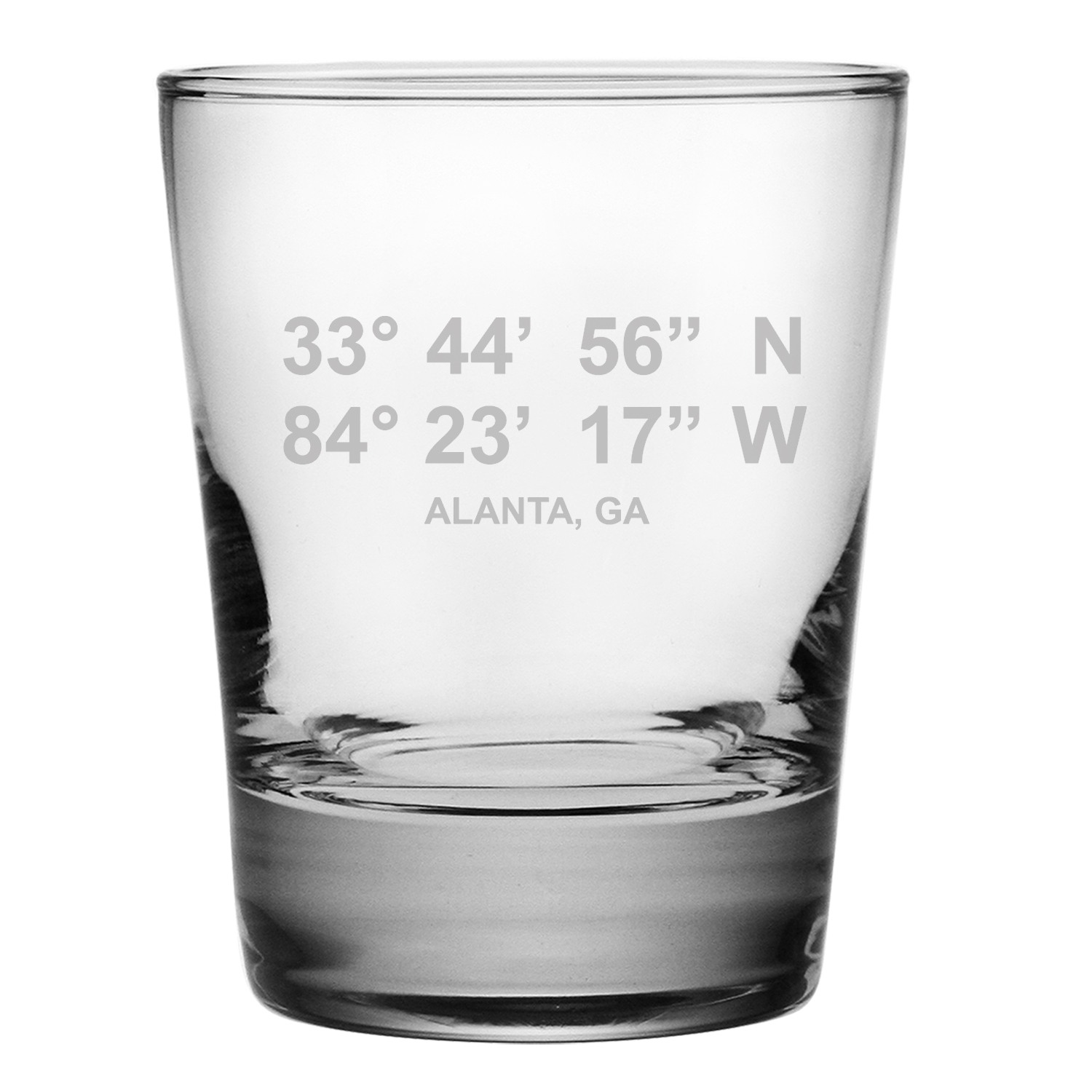 Latitude Longitude Double Old Fashioned Glasses