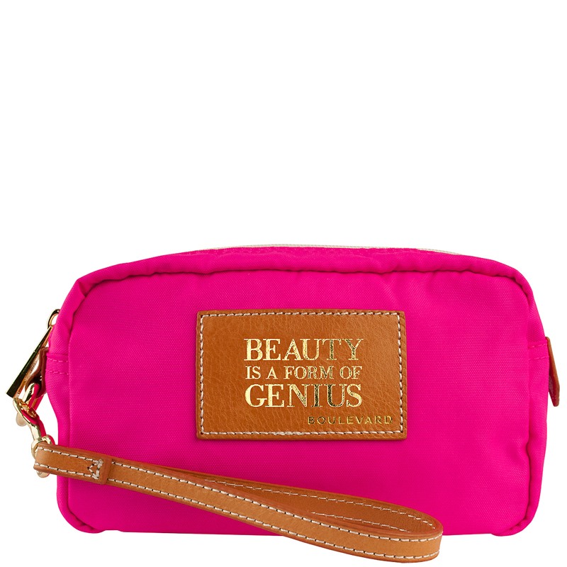 BLVD - Pink Bravo Beauty Quote Cosmetic Bag