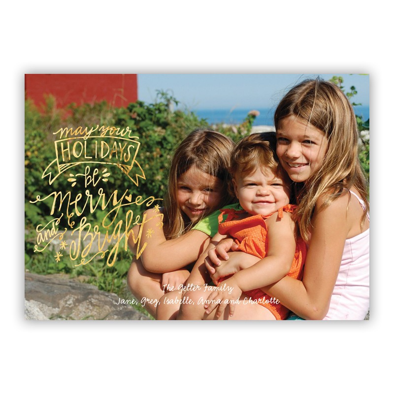 Merry & Bright Foil Flat Photocard