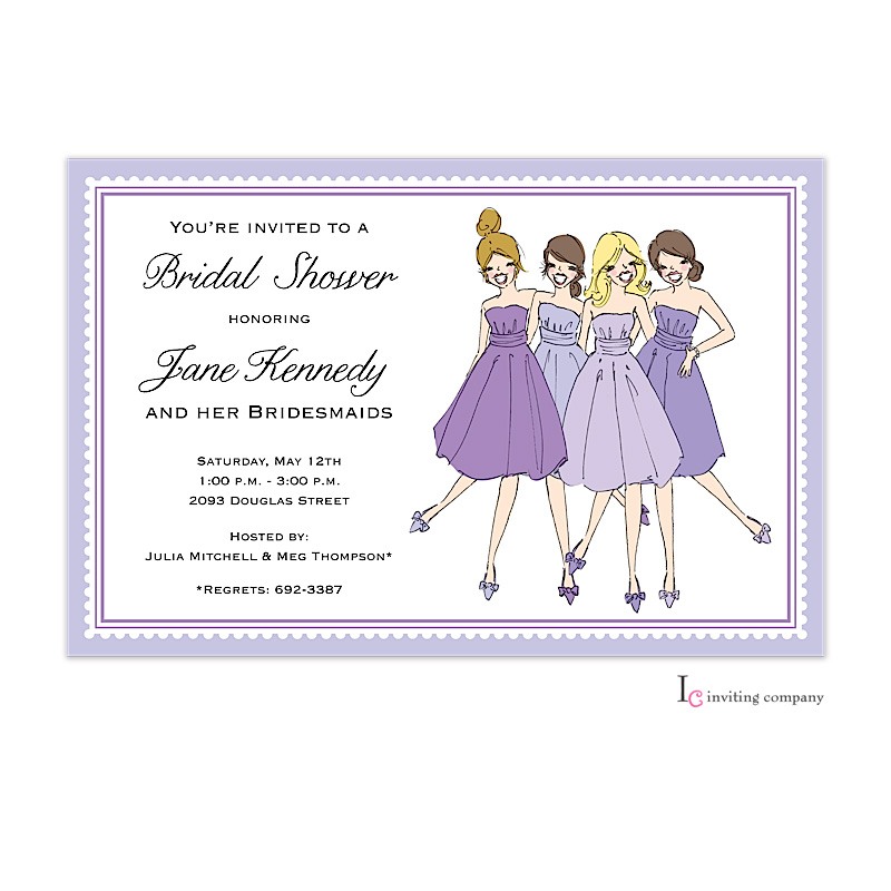 Lilac Bridesmaids Invitation