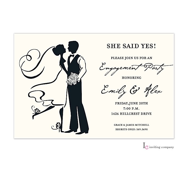 Silhouette Couple Invitation