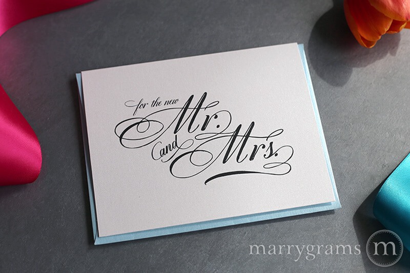 For the New Mr. and Mrs. - Wedding Note Card