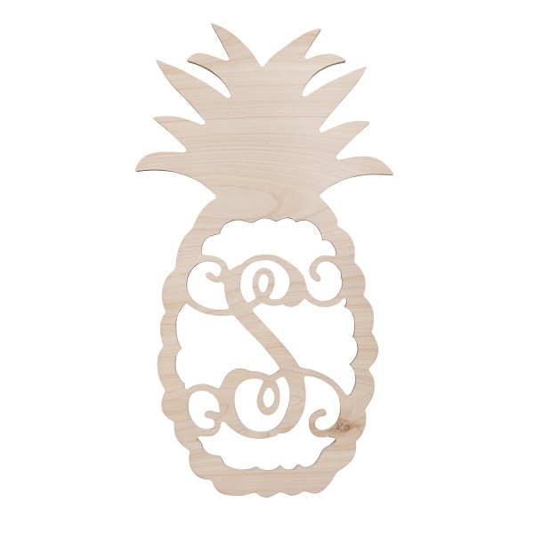 Pineapple Personalized Wood Monogram