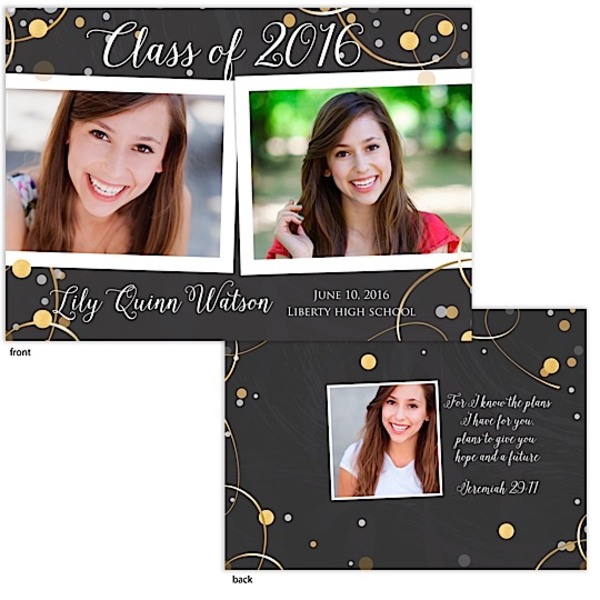 Chalkboard Grad Celebration Photo Card