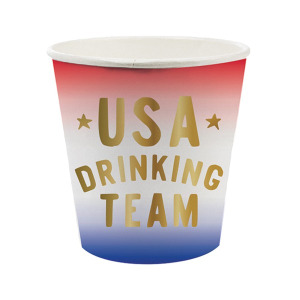 USA Drinking Team Paper Shot Cups