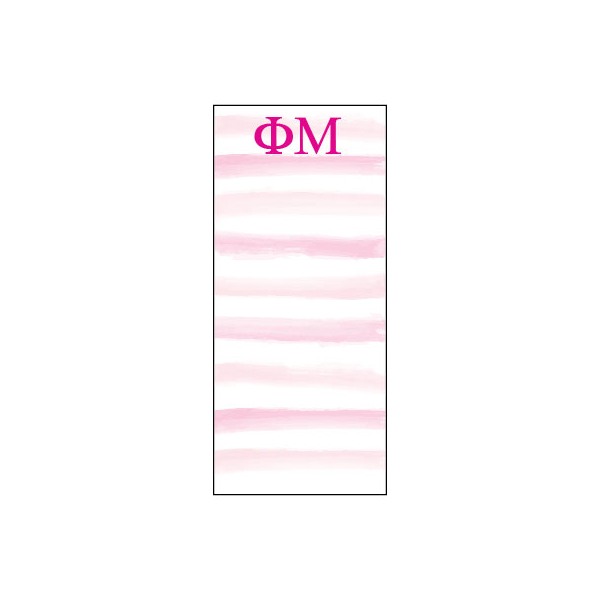 Phi Mu Tall Notepad