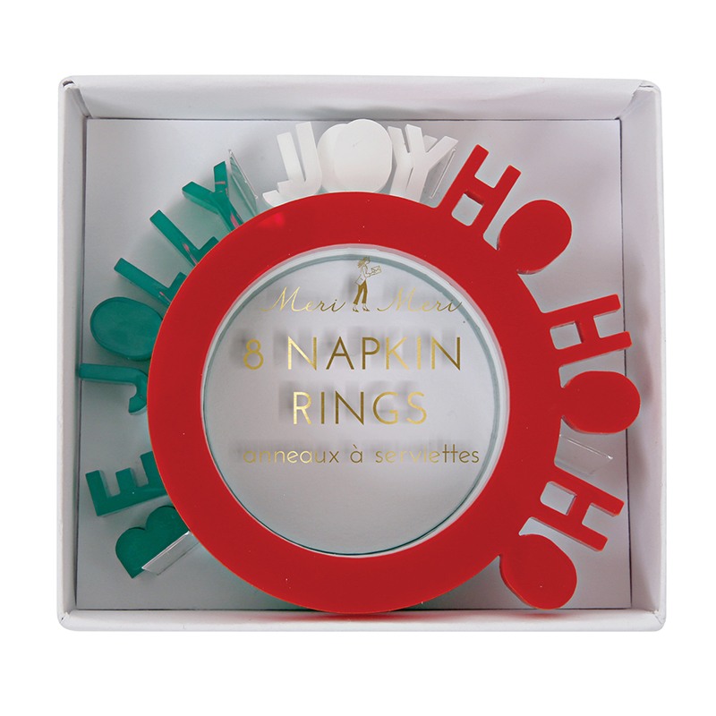 Be Jolly Acrylic Napkin Rings