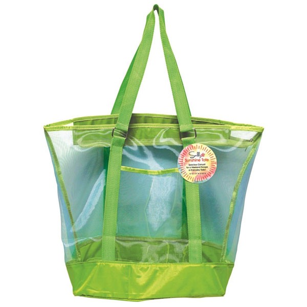 Lime Mesh Beach Tote