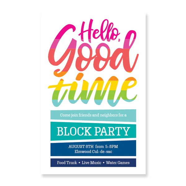 Hello Good Time Invitation